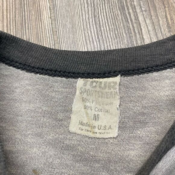 Vintage T Shirt Krokus Eat The Rich 1983 Tour Shirt S/M Raglan 50/50 Made In USA - Picture 5 of 12